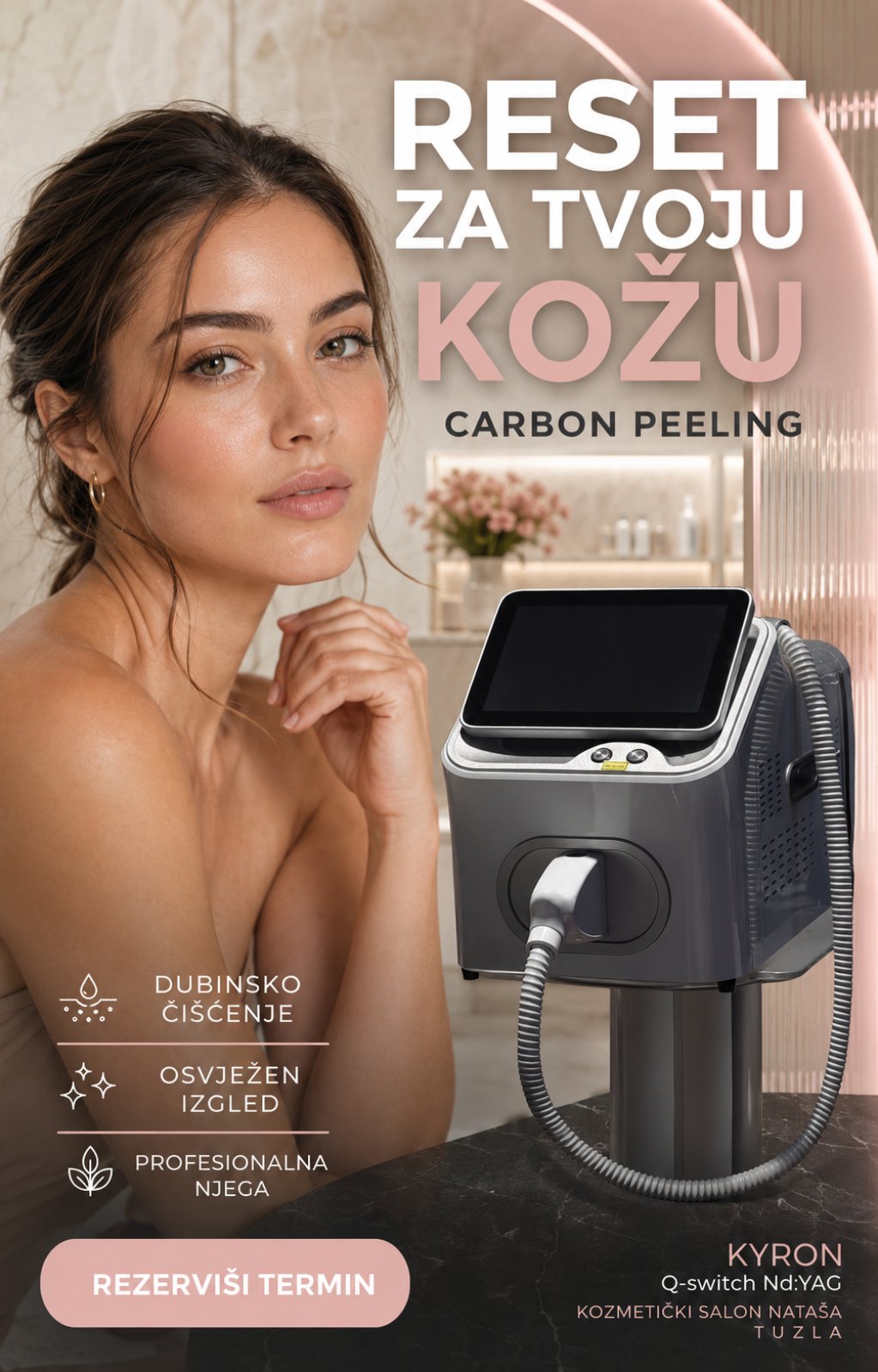Carbon peeling laserom — Kozmetički salon Nataša Tuzla