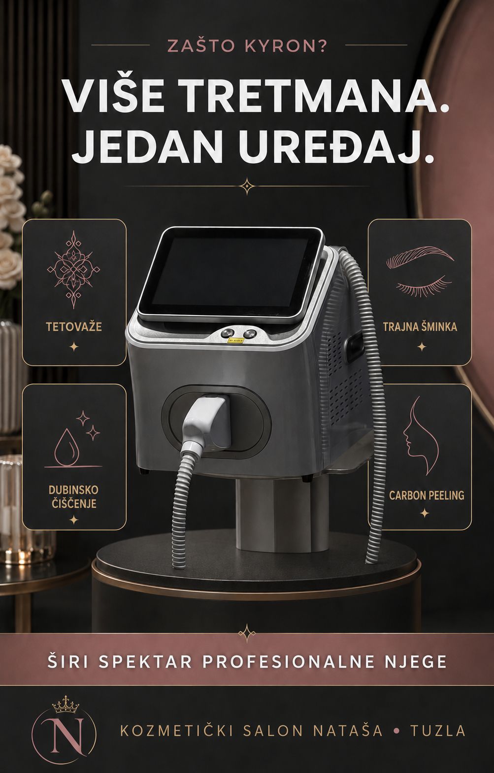 Kyron laser — više tretmana, jedan uređaj — Salon Nataša Tuzla